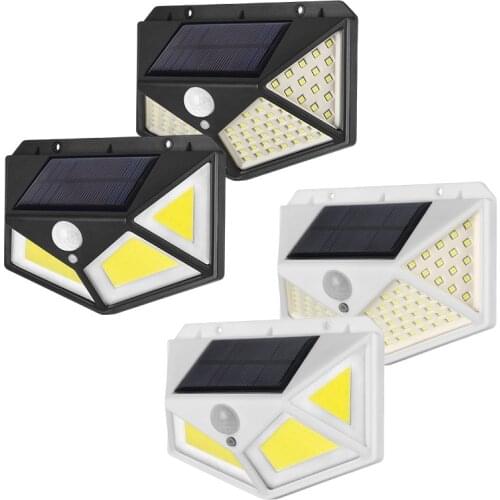 76 120 LED Solar Light Garden Lamp PIR Motion Sensor Solar Powered By Sunlight Waterproof for Outdoor Wall Street Decoration