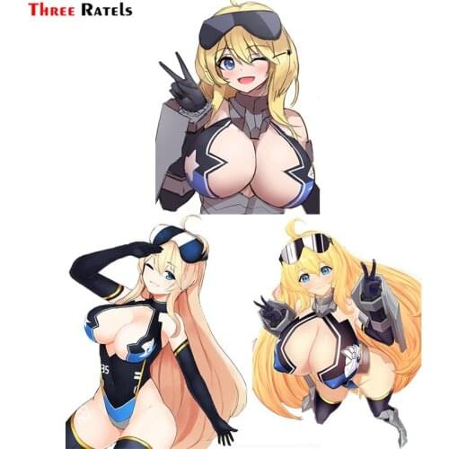 Three Ratels F146 bbw hentai Anime girl p 22 harpyia last origin auto accessories car Cover decorative sticker laptop decal