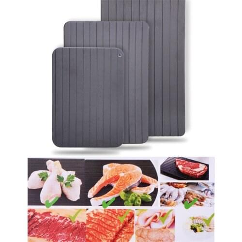 Fast Defrosting Tray Rapid Thaw Plate Magic Board for Frozen Foods Food-Safe Aluminum Quick Thaw Defrosting Tray for Kitchen