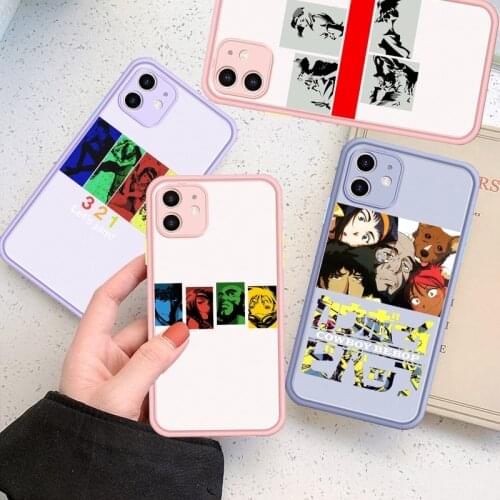 Japan Anime Cowboy Bebop Phone Case for iPhone 12 Mini 11 Pro X XS XR Max 6 6S 7 8 Plus SE 2020 Skin Feel Hard Shell Back Cover
