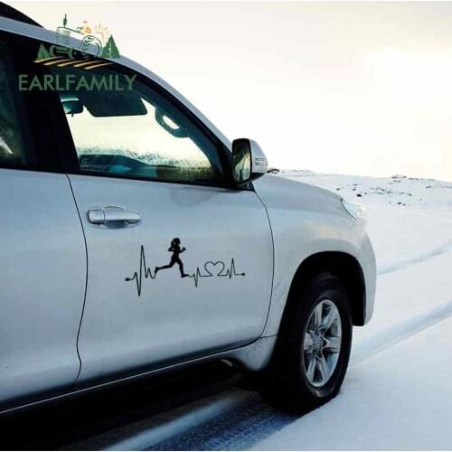 EARLFAMILY 58cm x 29.8cm Interesting Stroll Sports Silhouette Big Car Stickers Vinyl Car Wrap Bumper Decal Waterproof