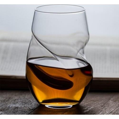 Final Fantasy Spiral Art Design Brandy Snifters Irregular Verre Whiskey Glass Chivas Whisky Tumbler Red Wine Drinking Cup Charms