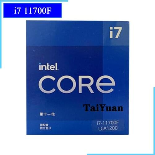 Intel Core i7-11700F i7 11700F 2.5 GHz Eight-Core Sixteen-Thread CPU Processor 16M 65W LGA 1200 Need H410 B560 Z590 Motherboard