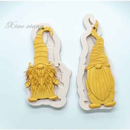 2pc Santa Claus Silicone Molds Christmas Cake Moulds Chocolate Fondant Mould Sugarcraft Cake Decorating Tools Baking Accessories