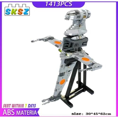 1413 MOC Building Blocks Star Space Wars Mini B-wing Starfighter-Minifig Scale Model Bricks Toys for Children Christmas Gifts