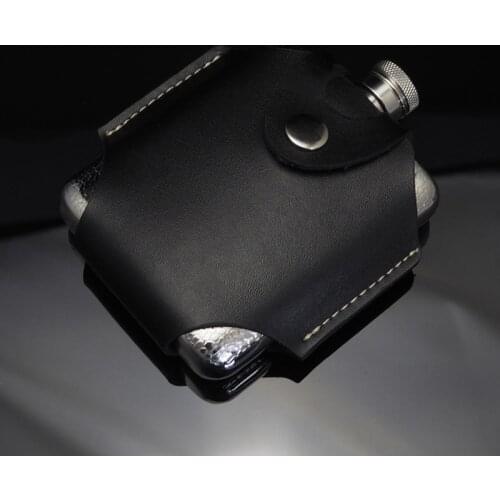 Leather cover for hip flask