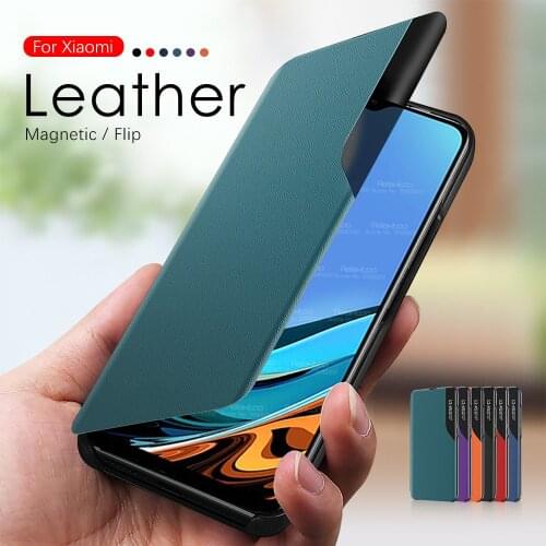 Leather Magnetic Smart Flip Case For Xiaomi Redmi 9T Note 9s 9 Pro Note9 T Note9T Xiomi Redme 9A 9C NFC Stand Phone Cover Coque