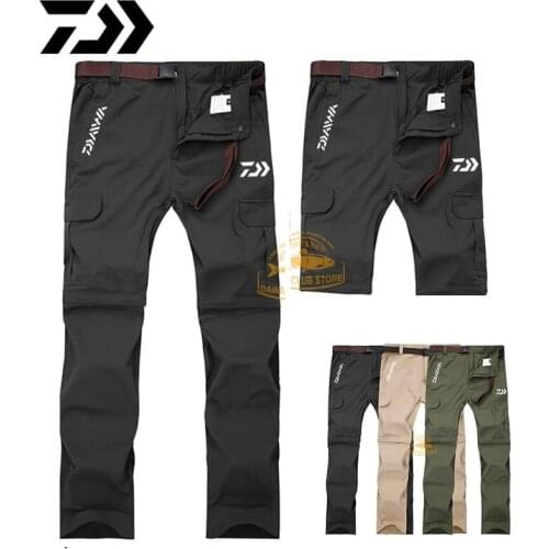 2020 DAIWA Summer Mens Fishing Pants Outdoor Hiking Quick-drying Breathable Removable Pants Dual Purpose Fishing Trousers