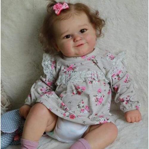 MIAIO Bebe Reborn Kit 24 Inches Reborn Baby Kit Maddie Vinyl Unpainted Unfinished Doll Parts DIY Blank Doll Kit
