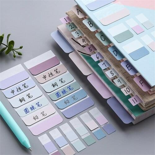 10sheets Morandi Color Index Stickers Self Adhesive Categorized Label Tag Marker Paper For Diary Agenda Planner Writable Sticker