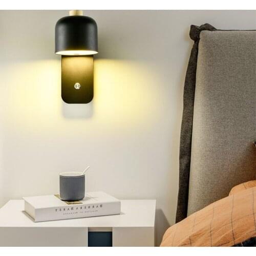 Modern Black Metal Wall Light Restaurant Bar Home Living Room Dining Room Bedroom Art Wall Lamp LED Lighting Fixture WA273