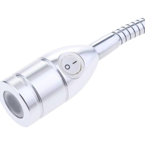 3W Marine Boat Camper Motorhome Gooseneck Flexible Bedside Reading Light Wall/Headboard Mounted LED Switch Lamp