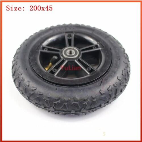 New 200X40 Folding Bicycle Tyre Rubber Tyre Scooter Car Motorcycle Accessories Babys Car 8 Inch Wheel Rim with Inner Tire