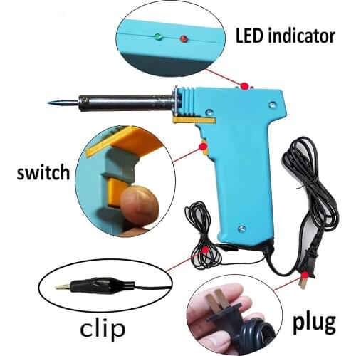 220V 20W / 80W Pistol Type Dual Wattage Soldering Iron Gun Solder Tin Welding