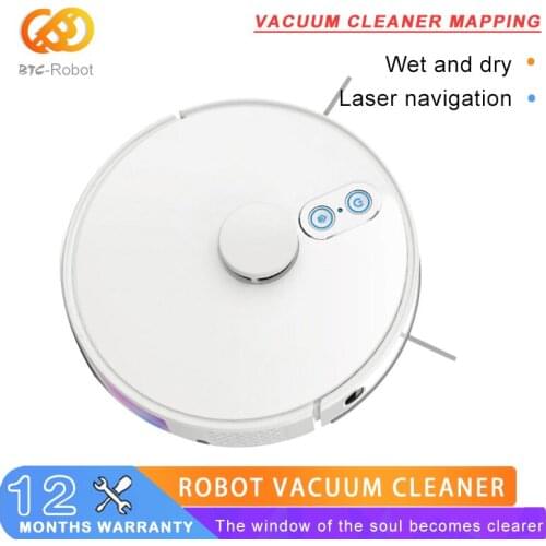 Robot Vacuum Cleaner Mapping AI Map Route Super Smart Partition,WiFi App,4000Pa Suction,Electric WaterTank, Wet mop