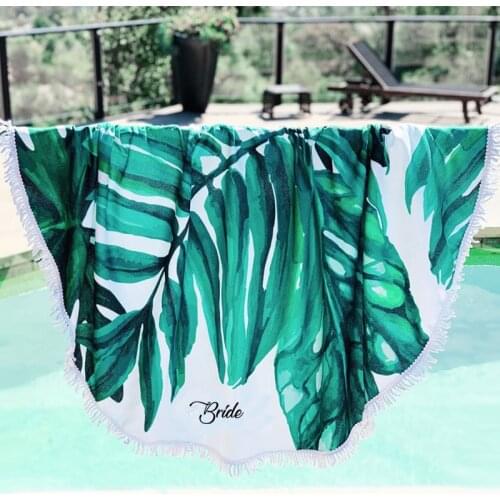 Bride to be bridesmaid maid of honor Beach towel Wedding Engagement Bachelorette hen Party Bridal Shower Honeymoon Travel Gift