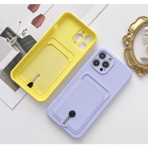Card Holder Wallet Silicone Phone Case For iPhone 12 Mini 11 Pro Max XS X XR 7 8 Plus 12 Pro Max SE 2020 Soft Silicon Back Cover