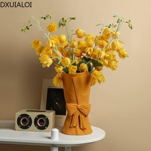 Nordic Creative Ceramic Vase Decoration Home Dining Table TV Cabinet Living Room Desktop Flower Arrangement Vase Decoration