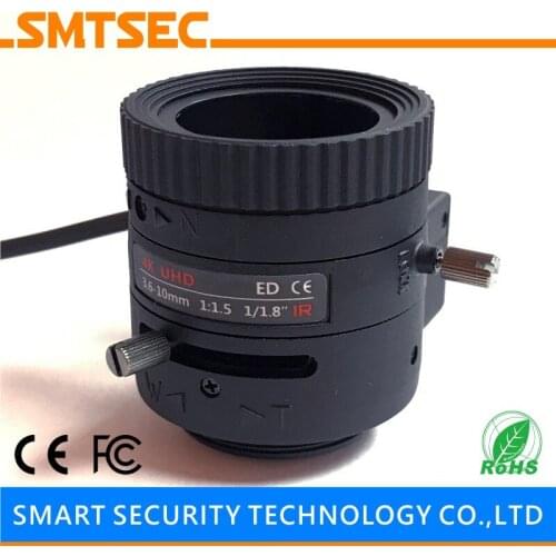 SMTSEC SL-3610A6MP 1/1.8" 6.0MP 3.6-10mm F1.5 DC AUTO IRIS CS Mount CCTV HD IP Camera Lens