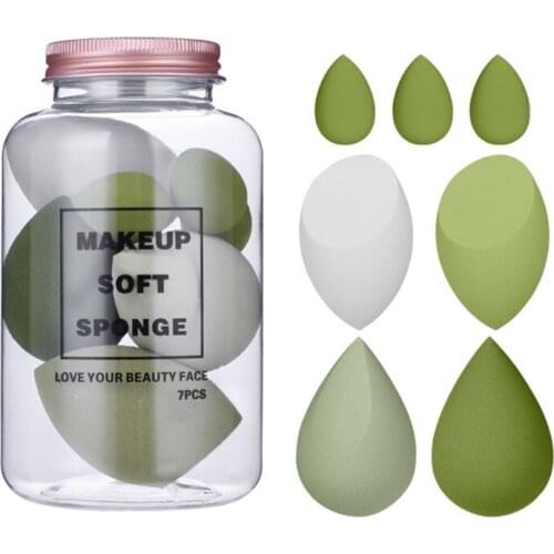 7pcs Makeup Blender Sponge for Powder Concealer Foundation Concealer Buffing Stippling Super Soft Beauty Egg Girls Cosmetic