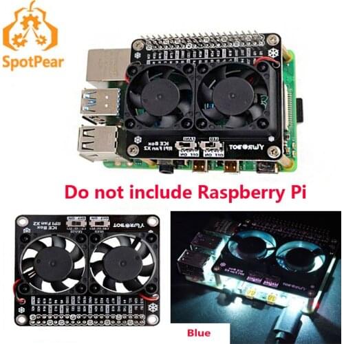 Raspberry Pi 4 model b GPOI LED Fan for Raspberry Pi 4B/3B+/3B/3A