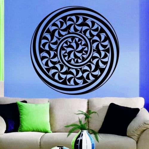 WJWY Flower Pattern Wall Decals Mandalas Home Interior PVC Wall Sticker Home Decoration Living Room Bedroom Wallpaper