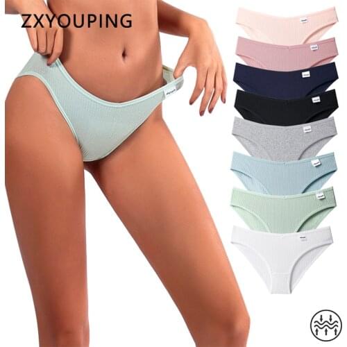 New Cotton Seamless Panties for Women Soft Comfort Mid Waist Briefs Plain S-XXL Plus Size Underwear