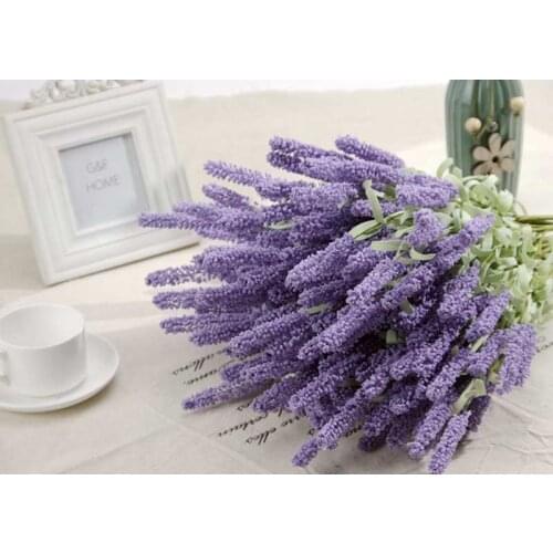 Hot sale 1pc Purple 12 Heads Vivid Artificial Flowers Bouquet Home Wedding Garden Decor