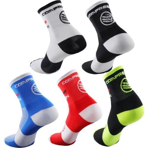 1 Pair of Cycling Socks High Elasticity Outdoor Sports Wear-Resistant Bike Footwear Road Bike Socks Mountain Bike Socks