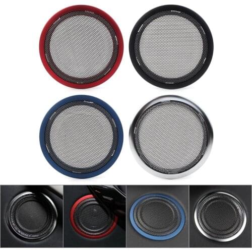 1Pcs Car Speaker Cover Decoration Trim Universal For BMW F30 F35 3 4 Series All Years Blue/Red/Black/Silver