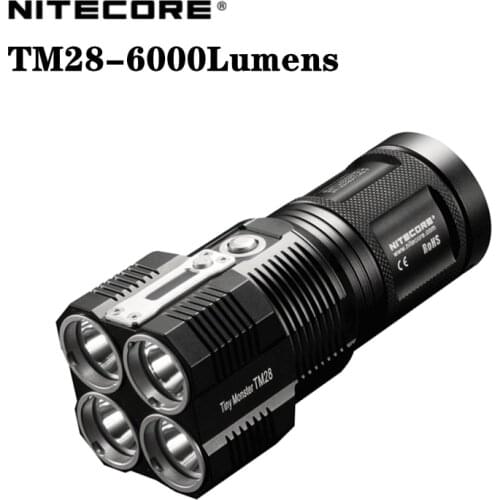 100% Original NITECORE TM28 Flashlight Rechargeable 6000 lumens Range 655M 107200 Candela Powerful Torch For Outdoor SearchIing