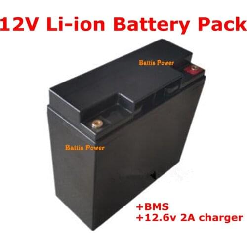 12v 10ah 12ah 18650 lithium li ion rechargeable battery pack for Hunting lamp xenon Fishing Lamp cctv camera Led light + Charger