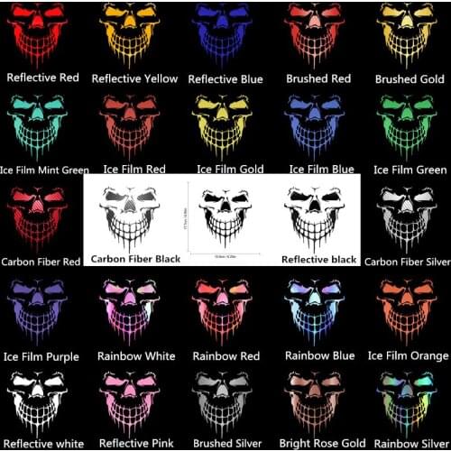 17.7*15.9cm Car Sticker 3D Skull Car Sticker and Decal Car Styling Car Door Body Window Decor Vinyl Sticker Auto Accessories