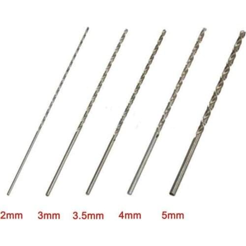 5pcs 2-5mm Titanium Coated HSS Drill Bit Electric Drill Plastic Wood Hole Grooving Drill Saw Carpenter Woodworking Tools