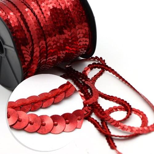 David accessories 6mm 100yards/roll Sequins Ribbon DIY Bow Bag Shoes Material Ribbons Home Decoration,100Yc12143