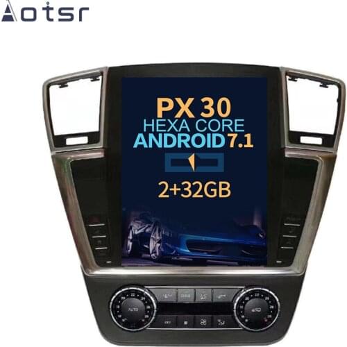 Aotsr Tesla 12.1“ Vertical screen Android 7.1 Car DVD Multimedia player GPS Navigation For MERCEDES-BENZ ML 2012-2016 GL 2013