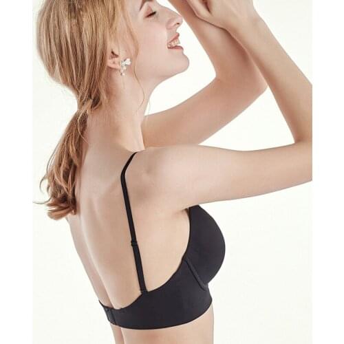 Seamless One piece ultra-thin underwear Lingerie Bralette Brassiere girls sexy back gathered Underwear backless free shipping