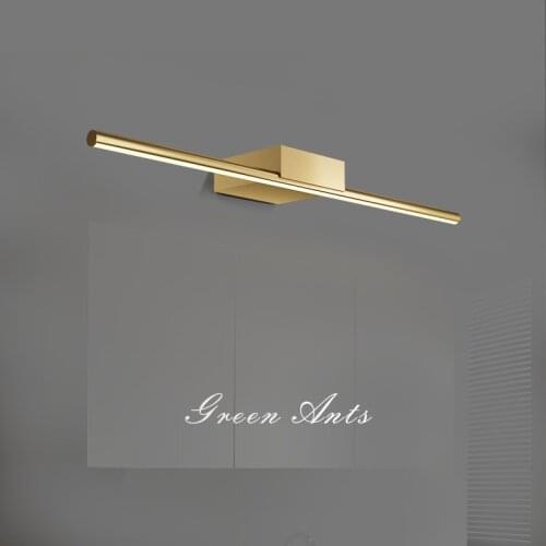 Bronze mirror front light post-modern bathroom mirror cabinet light bathroom makeup light vanity mirror led hotel lamps