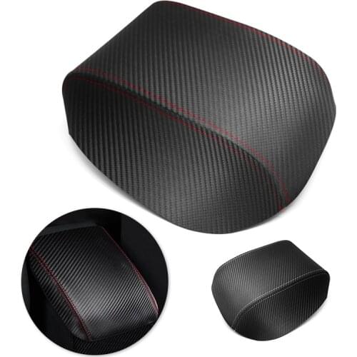 For VW Golf 7 MK7 2014 2015 2016 Car Accessories Interior Center Armrest Box Cover Carbon Style Microfiber Leather Sticker Decor