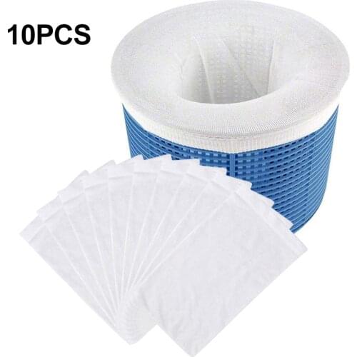 10pcs Swimming Pool Filter Skimmer Socks Nylon Swimming Pool Filter Socks For Baskets And Skimmers White Pool Supplies Wholesale