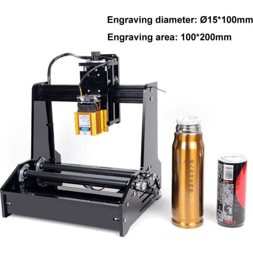5.5W 15W Cylindrical Laser Engraving Machine Can Engrave 15-100mm Jar Stainless Steel Automatic DIY Lettering Plotter CNC Router