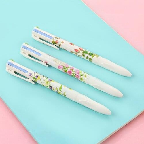 2pcs Korea creative stationery cute summer story four-color ball pen student prizes school supplies 1474