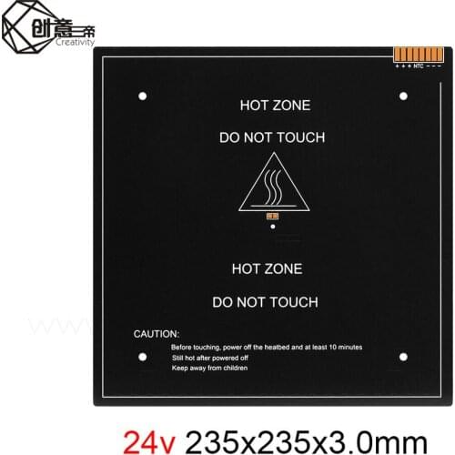 235*235*3.0mm 3D Printer Parts 1PCS black MK3 hotbed latest Aluminum heated bed for Hot-bed Support 24V 220W 235*235*3.0mm
