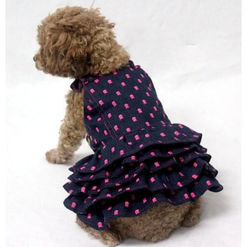 Summer Dog Dress Denim Skirt Jeans Dresses Cat Puppy Clothing Small Dog Costume Pet Apparel Yorkie Poodle Pet Outfit Products