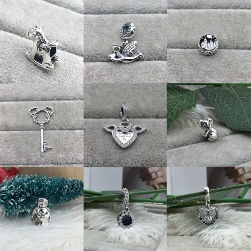 2020 Summer New High-quality 100% S925 Academy Key Angel Unicorn Series Pendant Female Exquisite Fashion Party Birthday Gift