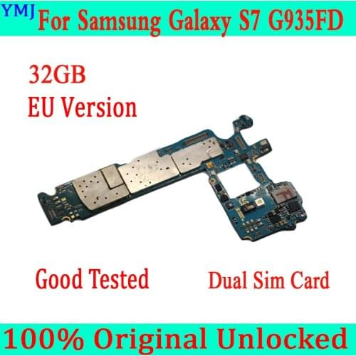 32GB For Samsung Galaxy S7 edge G935F G935FD G930F G930FD G930V G930T Motherboard 100% Original unlocked full chips Logic board
