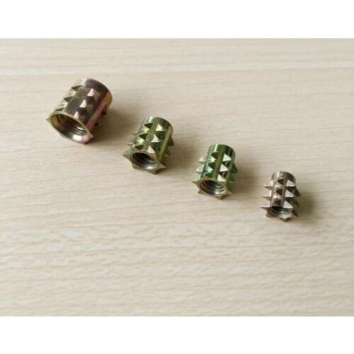 M6X10 Furniture nut pre-embedded Thorn nut wood handle knob,no flange cabinet cupboard closet door bolt connector M4 M5 M6 M8