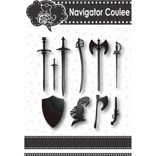 Samurai Metal Cutting Die, Sword Ornament Set, Scrapbook, Paper, Craft Knife Mould Template Card Making Craft 2021 New Products