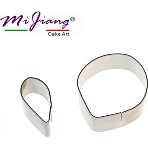 Mijiang 2pcs/set Begonia Flower Petal Cake Cookie Cutter Slicer Fondant Cake Decorating Tool Sugar Paste Baking Mold A309