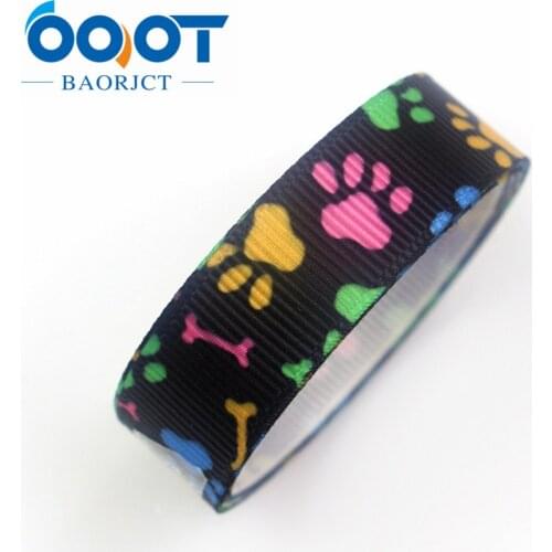 OOOT BAORJCT 178113 16mm 10 yard Cartoon ribbons Thermal transfer Printed grosgrain Wedding Accessories DIY handmade material